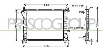 Радиатор, охлаждение двигателя PRASCO FD420R001 для FORD FOCUS