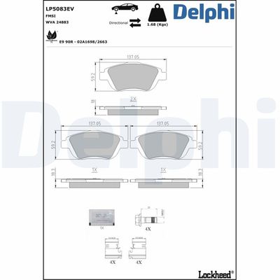 Brake Pad Set, disc brake LP5083EV