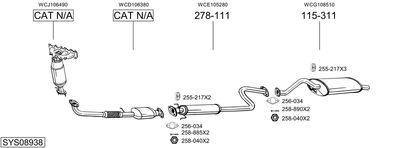 Изпускателна система BOSAL SYS08938