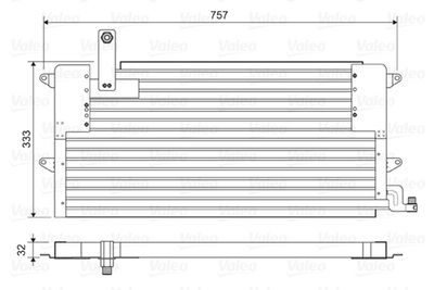 VALEO 822586 Радиатор кондиционера  для VW PASSAT (Фольцваген Пассат)