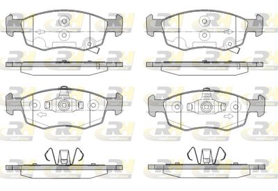 Комплект тормозных колодок, дисковый тормоз ROADHOUSE 2172.34 для FIAT PANDA
