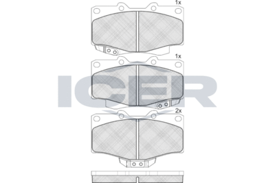 ICER 141007 Тормозные колодки и сигнализаторы  для GREAT WALL  (Грейтвол Сафе)