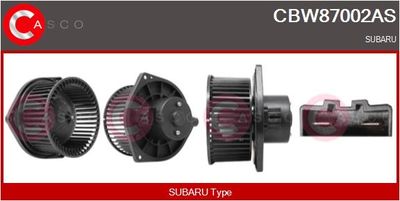 CASCO CBW87002AS Вентилятор салону для SUBARU (Субару)