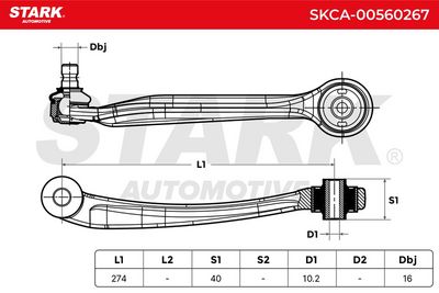 носач, окачване на колелата STARK SKCA-00560267