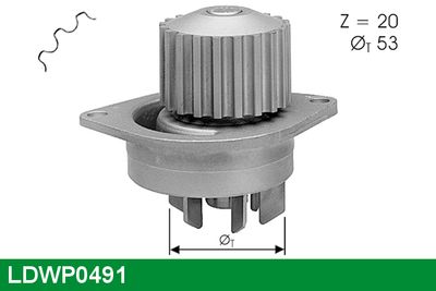 POMPă DE APă RăCIRE MOTOR LUCAS LDWP0491