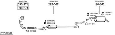 Układ wydechowy BOSAL SYS31999