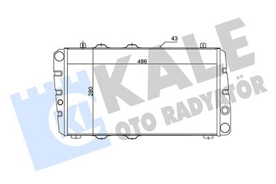 Радиатор, охлаждение двигателя KALE OTO RADYATÖR 164600 для SKODA FAVORIT