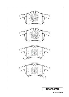 Комплект тормозных колодок, дисковый тормоз MK Kashiyama D30003MH для CHEVROLET VIVA
