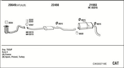 Układ wydechowy WALKER CIK005719E