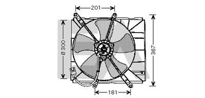 Вентилятор, охлаждение двигателя EACLIMA 33V71002 для TOYOTA STARLET