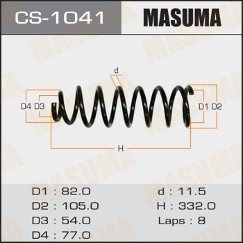 Пружина ходовой части MASUMA CS-1041 для TOYOTA ALLION