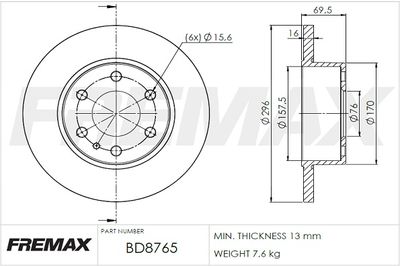 Brake Disc BD-8765