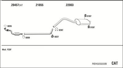 ABGASANLAGE WALKER REK023222B