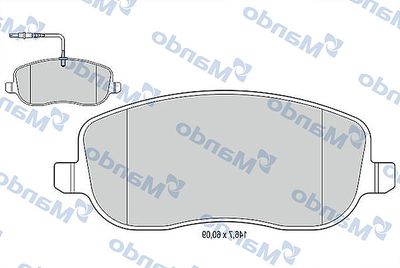 Комплект тормозных колодок, дисковый тормоз MANDO MBF015464 для LANCIA PHEDRA
