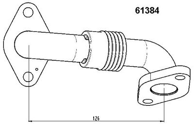 Potrubí, AGR-ventil BorgWarner 61384D