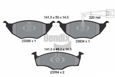 BENDIX Braking BPD1967 Тормозные колодки и сигнализаторы  для AUDI A2 (8Z0) 1.2 TDI
