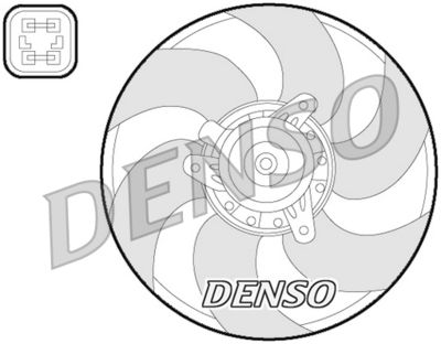 Вентилятор, охлаждение двигателя DENSO DER07009 для CITROËN AX