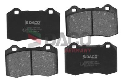 Комплект тормозных колодок, дисковый тормоз DACO Germany 320620 для JAGUAR XJ