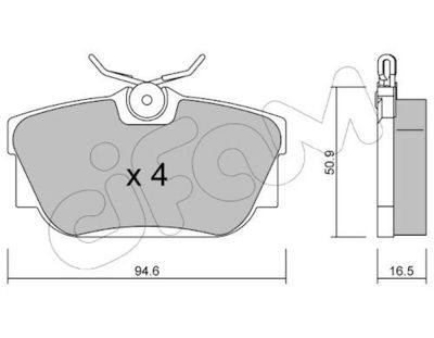 Bremsbelagsatz, Scheibenbremse