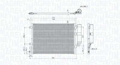 Skraplacz, klimatyzacja MAGNETI MARELLI 350203893000