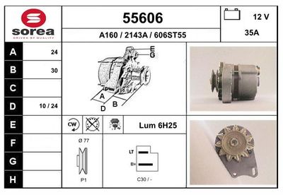 Генератор EAI 55606 для SEAT 127