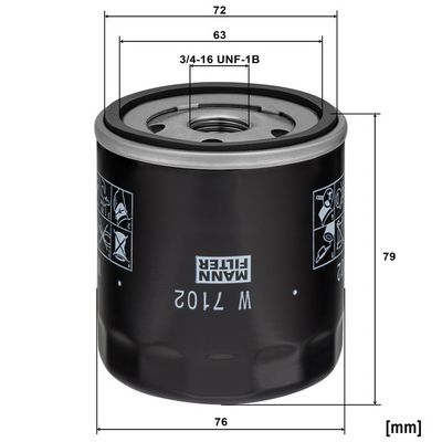 ÖLFILTER GETRIEBE (E-ACHSE) MANN-FILTER W7102 1