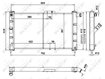 Радиатор, охлаждение двигателя WILMINK GROUP WG1721784 для DAEWOO ESPERO