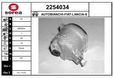 Тормозной суппорт EAI 2254034 для SEAT FURA
