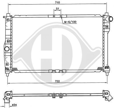 RADIATOR RACIRE MOTOR DIEDERICHS 8691061