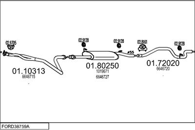 SISTEM DE ESAPAMENT MTS FORD38759A007470
