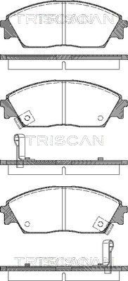 Комплект тормозных колодок, дисковый тормоз TRISCAN 8110 40977 для HONDA PRELUDE