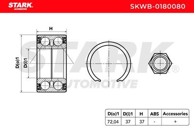 комплект колесен лагер STARK SKWB-0180080