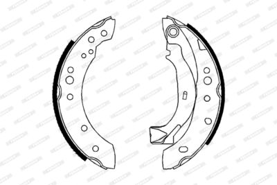 Bromsbackar, sats FERODO FSB626