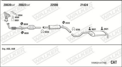 Изпускателна система WALKER VWK014174B