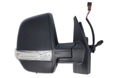 Zijspiegel Rechts (mechanisch, in reliëf, met temperatuursensor, dubbel) past: FIAT DOBLO II  OPEL COMBO D 09.14-12.22
