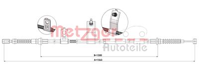 Тросик, cтояночный тормоз METZGER 17.0605 для MAZDA MX-5