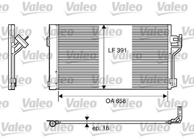 VALEO 817842 Радіатор кондиціонера для MERCEDES-BENZ (Мерседес)