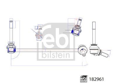 Тяга / стойка, стабилизатор FEBI BILSTEIN 182961 для BMW X7