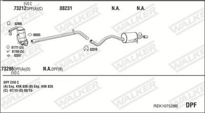 Изпускателна система WALKER REK107528B