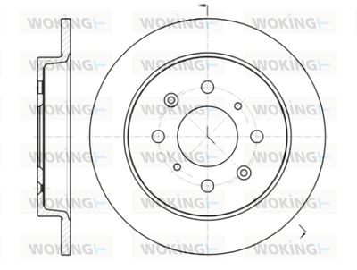 WOKING D61395.00 Тормозные диски  для HONDA CITY (Хонда Кит)