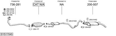 Układ wydechowy BOSAL SYS17045