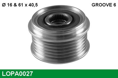 Alternator - sprzęgło jednokierunkowe LUCAS LOPA0027