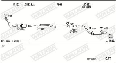 Изпускателна система WALKER AD80046