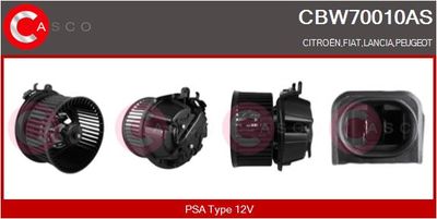 CASCO CBW70010AS Вентилятор салона  для CITROËN C8 (Ситроен К8)
