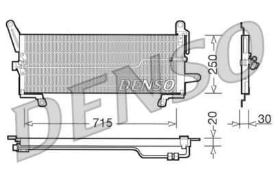 Конденсатор, кондиционер DENSO DCN09097 для FIAT PUNTO