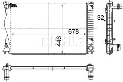 Радиатор, охлаждение двигателя WILMINK GROUP WG2184176 для AUDI A6