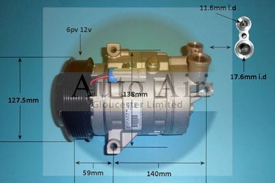 Compressor, air conditioning Auto Air Gloucester 14-0271