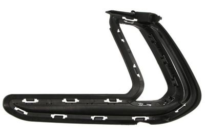 Voorbumper afdekking Voor Rechts (met verchroomde streep  VS-versie, met dagrijlichten gaten, plastic, zwart glanzend) past: HYUNDAI ELANTRA VI 06.15-01.19