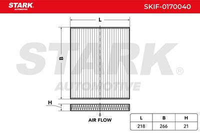 Филтър купе (поленов филтър) STARK SKIF-0170040