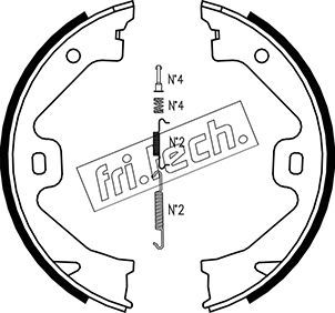 Zestaw szczęk hamulcowych, hamulec postojowy FRI.TECH. 1092.307K